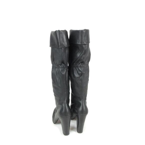 No 704b. Penny Black Leather Cuff Witchy Goth Sexy Boots Women's Size 8.5/38.5 - Picture 5 of 10